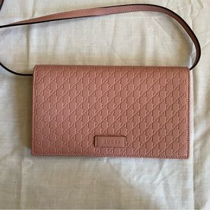 Gucci Micro GG Guccissima Crossbody Wallet Bag